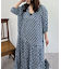 【インド綿100%】ボイルプリントワンピース