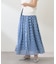 【インド綿100%】ボイルプリントスカート