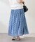 【インド綿100%】ボイルプリントスカート