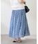 【インド綿100%】ボイルプリントスカート