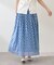 【インド綿100%】ボイルプリントスカート