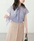 【natural couture】フレンチスリーブボータイブラウス