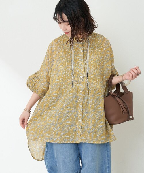 インド綿100%】ピンタックチュニックブラウス｜ナイスクラップ