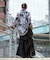 【Mavie..7】後ろレースアップサテンタックスカート
