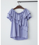 マルチウェイオフショルフリルTシャツ