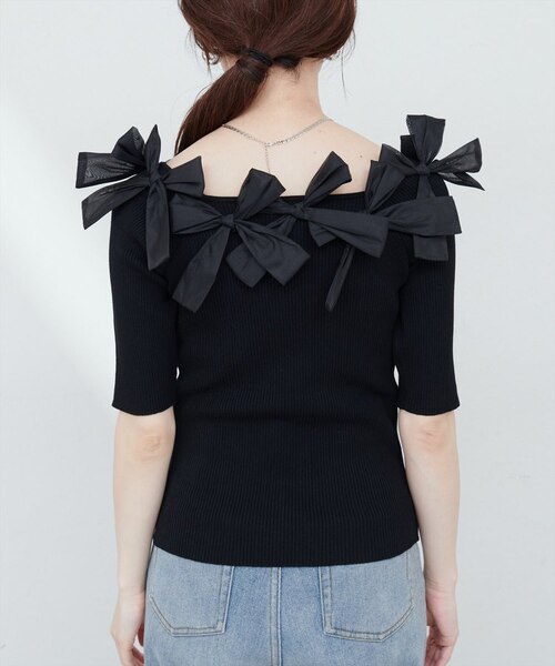 ANNA MOLINARI COUTURE リブ リボン ニット D ANNA MOLINARI COUTURE リブ リボン ニット D ANAP ニット