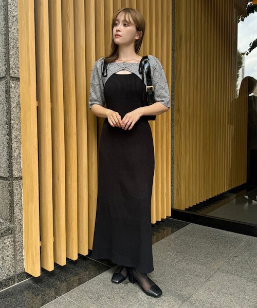 one after another】ニットボレロワンピセット｜ナイスクラップ