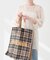 【natural couture】チェック柄ジュートバッグ