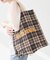 【natural couture】チェック柄ジュートバッグ