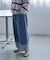 【NUNIFE】ロールアップデニムワイドパンツ