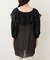 【natural couture】Ｖ開きフリルシアーブラウス