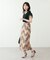 【natural couture】カラーレースＡラインスカート