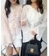 【WEB限定】楊柳シアーラッフルブラウス