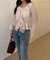 【WEB限定】楊柳シアーラッフルブラウス