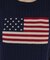 【RMAF】アメリカ国旗ケーブル半袖ニット