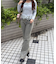 ストーン付デニムフレアパンツ