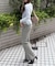 ストーン付デニムフレアパンツ