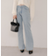 ストーン付デニムフレアパンツ