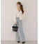 ストーン付デニムフレアパンツ