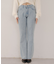 ストーン付デニムフレアパンツ