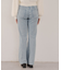 ストーン付デニムフレアパンツ
