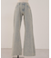 ストーン付デニムフレアパンツ