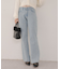 ストーン付デニムフレアパンツ