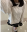 【RMAF】バックリボンベロアモールケーブルニット