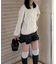 【RMAF】バックリボンベロアモールケーブルニット