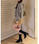 【RMAF】バックリボンベロアモールケーブルニット