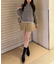 【RMAF】バックリボンベロアモールケーブルニット
