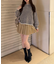 【RMAF】バックリボンベロアモールケーブルニット
