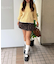 【RMAF】バックリボンベロアモールケーブルニット
