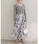 【natural couture】大花プリントメッシュスカート