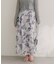 【natural couture】大花プリントメッシュスカート