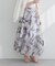 【natural couture】大花プリントメッシュスカート