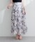 【natural couture】大花プリントメッシュスカート