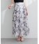 【natural couture】大花プリントメッシュスカート