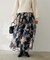 【natural couture】大花プリントメッシュスカート