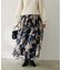 【natural couture】大花プリントメッシュスカート