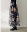 【natural couture】大花プリントメッシュスカート