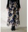 【natural couture】大花プリントメッシュスカート