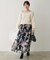 【natural couture】大花プリントメッシュスカート