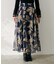 【natural couture】大花プリントメッシュスカート