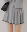 【セットアップ対応】裾ライン入りプリーツミニスカート
