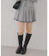 【セットアップ対応】裾ライン入りプリーツミニスカート