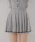 【セットアップ対応】裾ライン入りプリーツミニスカート