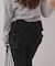 【Lサイズが登場！】【後ろ姿まで可愛い】バックリボンデニムフレアパンツ
