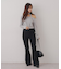 【Lサイズが登場！】【後ろ姿まで可愛い】バックリボンデニムフレアパンツ