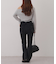 【Lサイズが登場！】【後ろ姿まで可愛い】バックリボンデニムフレアパンツ